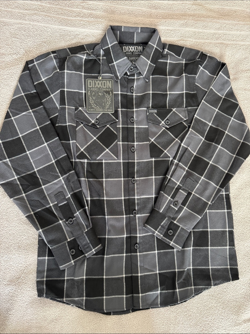 DIXXON Men’s Black & Grey Flannel Shirt- “The Dark Horse”